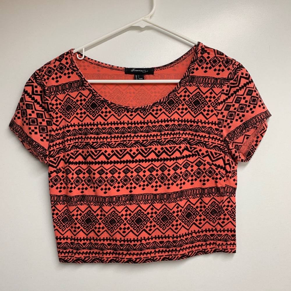Forever 21 Aztec Print Crop Top